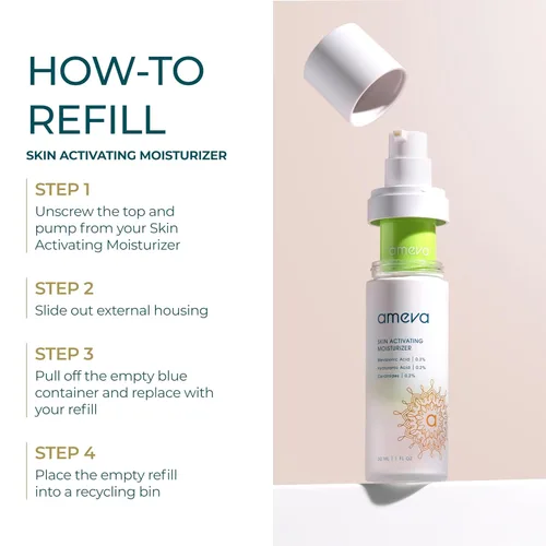 Vista 2 de Hidratante activador de piel con ácido mevalónico: 100% vegetal, vegano, fórmula antienvejecimiento, para pieles sensibles, aumenta el colágeno