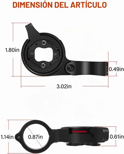 Vista 6 de Bicicleta 0.874 in TT Manillar Soporte de computadora para Garmin Edge GPS Bike Computer, contrarreloj/Tri Bar Mount Reemplazo para Garmin