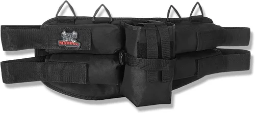 Vista 6 de Maddog 4+1 Arnés de Paintball de Nivel de Entrada con Cinturón de Paquete de Cápsulas y Bolsa Portadora de Tanque HPA CO2 Incluye (4) Cápsulas
