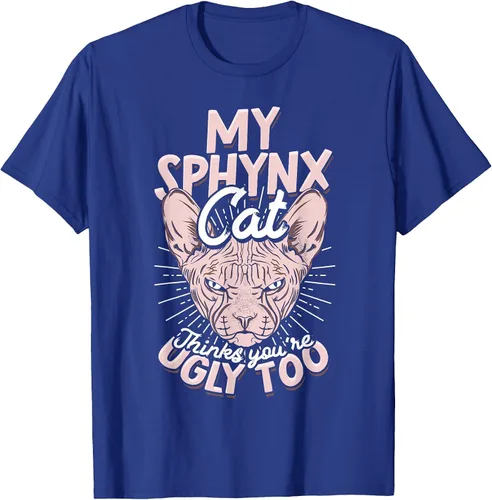 Vista 42 de My Sphynx Cat Thinks You're Ugly Too Pet Hairless Cat Sphynx T-Shirt Asphalt Grey