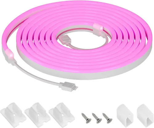 Vista 10 de SEZO Tira de luces LED de neón que emiten lateralmente direccionables WS2811 IC RGB color de persecución 3M DC24V 108LEDs/m IP67 Cuerda de neón
