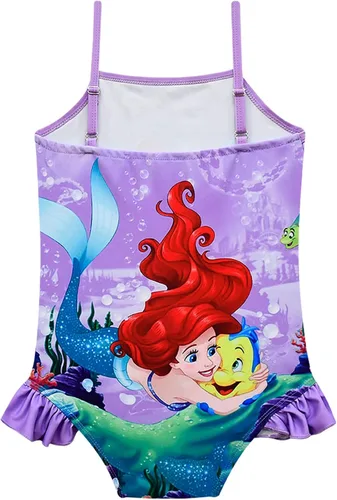 Vista 3 de VECHLO Traje de baño de sirena para niñas de 3 a 8 años