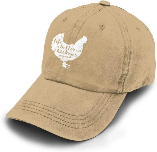 Vista 2 de Life is Better with Chickens Around Vintage Ajustable Cola de caballo Gorra de vaquero Gorra de gimnasio para mujeres