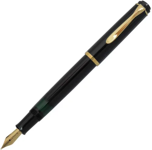 Vista 2 de Pelikan Pluma estilográfica M200, mediana, punta media, negra, clásica