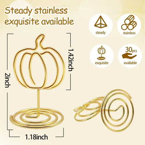 Vista 3 de 30 soportes para fotos dorados de 2 pulgadas, soportes de fotos dorados para mesas, soportes de números de mesa, suministros de fiesta