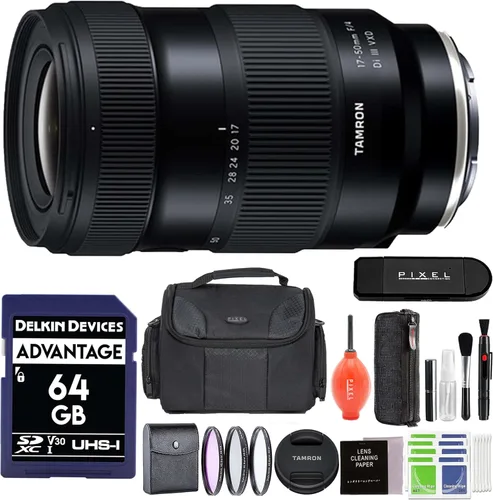 Vista 4 de Tamron 0.669-1.969 in f/4 Di III VXD Lente para Sony E Mount con accesorios avanzados y paquete de viaje AFA068S-700 Tamron 0.669-1.969 in
