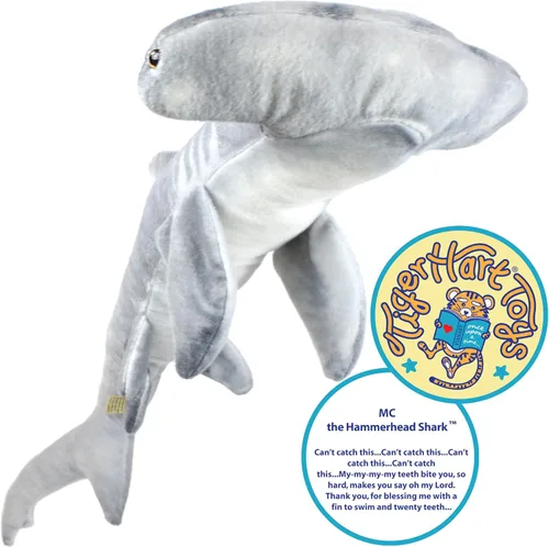 Vista 3 de TigerHart MC The Hammerhead Shark - Peluche de 31 pulgadas