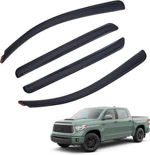 Vista 43 de Protectores de lluvia en canal compatibles con Isuzu D-Max 2004-2010 Double/EXT CAB; 2004-2012 Chevrolet/GMC Colorado/Canyon Crew Cab solamente