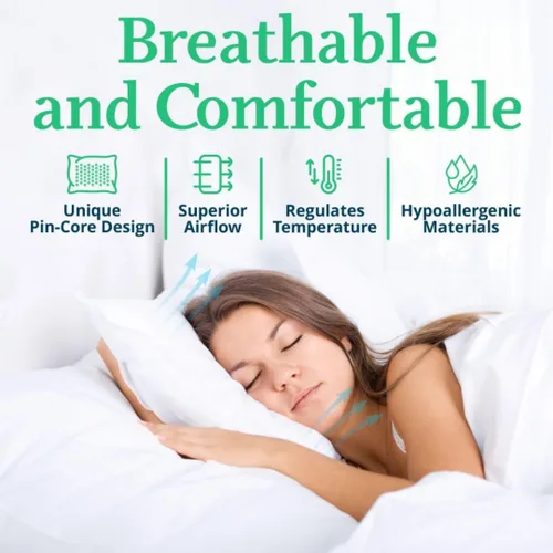 Vista 7 de All Natural almohada de látex con cubierta de algodón orgánico
