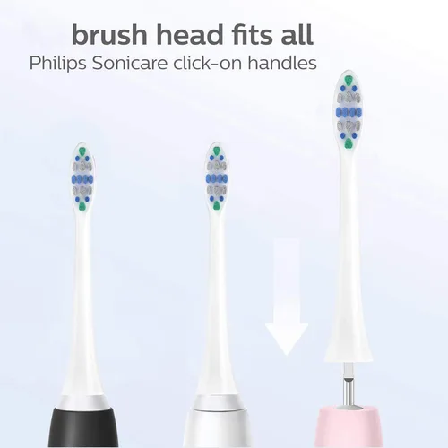 Vista 3 de Cabezales de cepillo de dientes de repuesto compatibles con cepillo de dientes eléctrico Philips Sonicare, paquete de 10 cabezales de cepillo