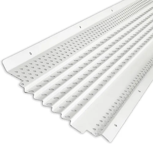 Vista 11 de GUTTERHAWK GUTTER GUARD - Kit de protector de canalones de aluminio negro de 48 pies (nominal). Incluye tornillos. Compatible con canalones de 5