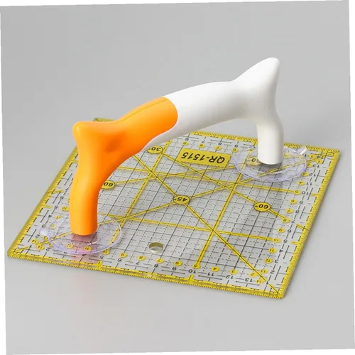 Vista 4 de EXCEART Mango de regla de costura con doble agarre de ventosa para acolchar y retazos, herramientas de costura DIY