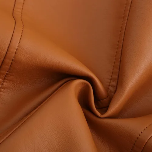 Vista 6 de Chaquetas de piel sintética para mujer, cortas, ligeras, de piel sintética