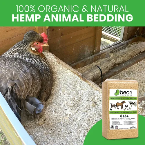 Vista 2 de Ropa de cama para animales de cáñamo de 1 libra = 5.1 litros de tierra natural, súper absorbente, libre de polvo, para tu caballo, pollo, conejo