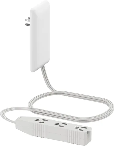 Vista 12 de LIDER LWE3-315-BK - Extensor de toma de corriente de cara plana con 3 receptáculos, enchufe de pared ultrafino, regleta de alimentación con cable