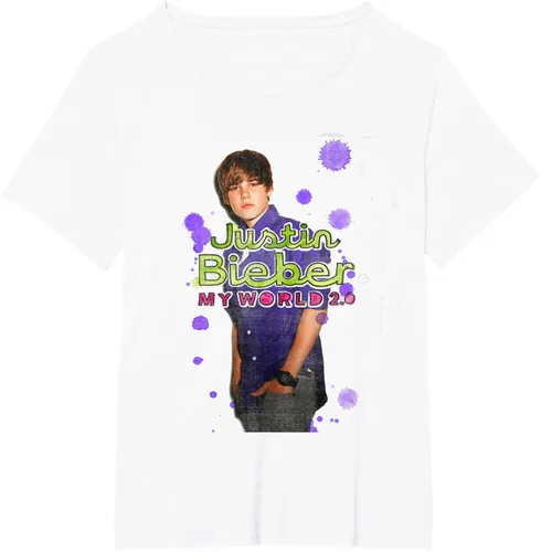 Vista 6 de Camiseta blanca oficial de Justin Bieber My World 2.0
