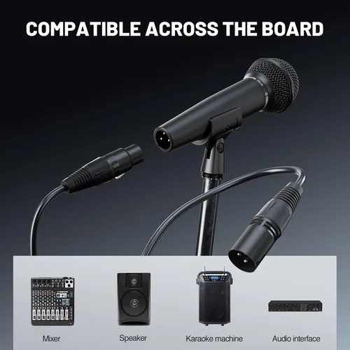 Vista 7 de Phenyx Pro Micrófono vocal dinámico, micrófono cardioide con cable XLR de 16.4 pies, clip de micrófono, bolsa de almacenamiento, micrófono de mano