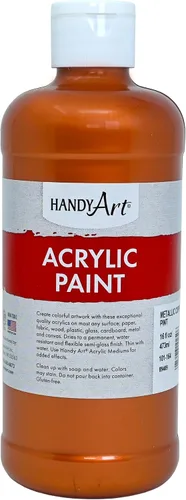 Vista 6 de Handy Art Pintura acrílica, juego de 12 colores, botellas de 16 onzas, acrílico líquido para estudiantes semibrillante, consistencia de flujo