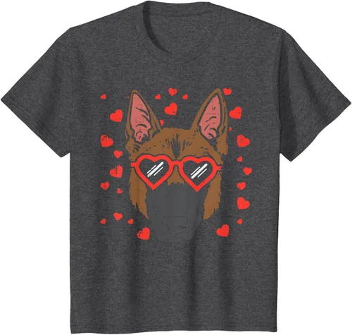 Vista 29 de Camiseta de regalo para perro con cara de pastor alemán, Negro, S