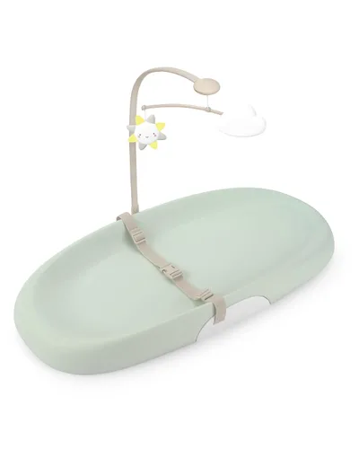 Vista 6 de Skip Hop Cambiador de bebé estilo cuarto de bebé, fácil de limpiar, contorneado con espuma acolchada, base antideslizante, cinturón de seguridad