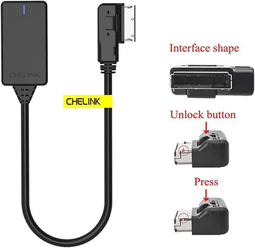 Vista 4 de Kit de adaptador Bluetooth para Mercedes Benz W212 S212 C207, inalámbrico Bluetooth 5.0 AMI interfaz de música multimedia, módulo de coche, receptor