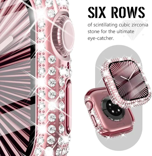 Vista 146 de Surace Bling - Carcasa con protector de pantalla para Apple Watch Series 3, 2, 1 de 1.496 pulgadas