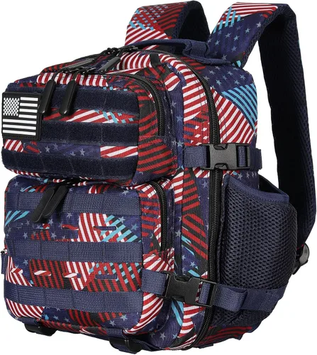 Vista 18 de Mini mochila táctica de 9L para hombres y mujeres, mochila táctica pequeña para senderismo, bolsa táctica pequeña, paquete de fitness, Negro