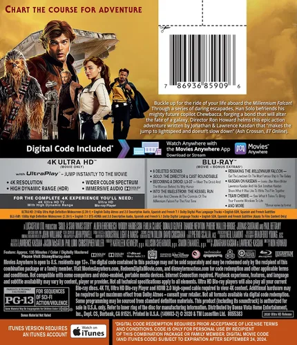 Vista 2 de SOLO A STAR WARS STORY 4K UHD