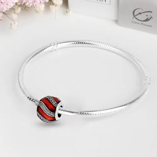 Vista 4 de Abalorios de plata de ley 925 para pulseras Pandora, regalos de joyería para mujer y niña.