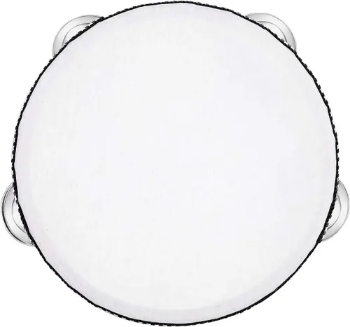 Vista 3 de Musfunny - Tambor de mano de 6 pulgadas, de abedul y metal, para percusión, juguete musical educativo, instrumento para KTV, fiesta, juegos de niños