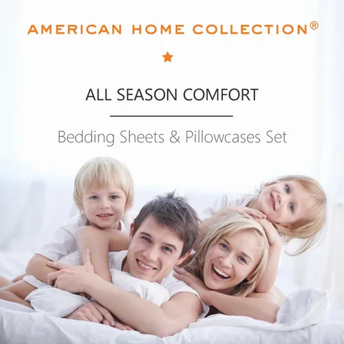 Vista 7 de American Home Collection Juego de sábanas de tamaño individual, bolsillo profundo de 16 pulgadas, sábanas de microfibra ultrasuave, transpirables