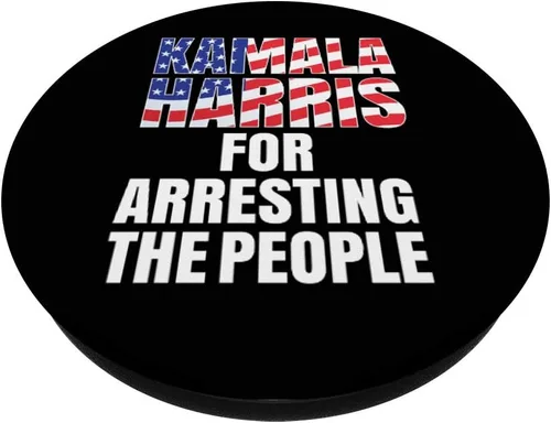 Vista 2 de Kamala Harris Joe Biden Demócrata Liberal Arresting Anti Dems PopSockets Agarre y soporte para teléfonos y tabletas