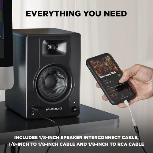 Vista 5 de M-AUDIO Par de monitores de estudio con cable de 4.5" BX4
