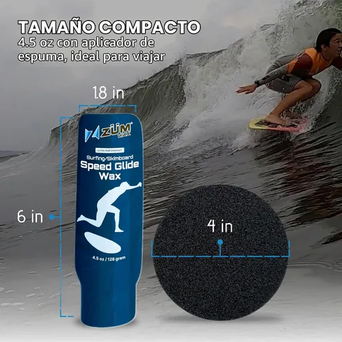 Vista 4 de ZUMWax - Cera de cerámica para skimboard de surf, fabricada en Estados Unidos, sin PFAS, deslizamiento de velocidad de ultra rendimiento, duradera