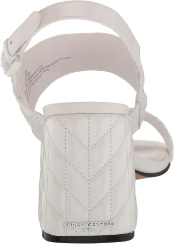 Vista 3 de Karl Lagerfeld Paris womens Sarina Quilted Open Toe Leather Heeled Sandal