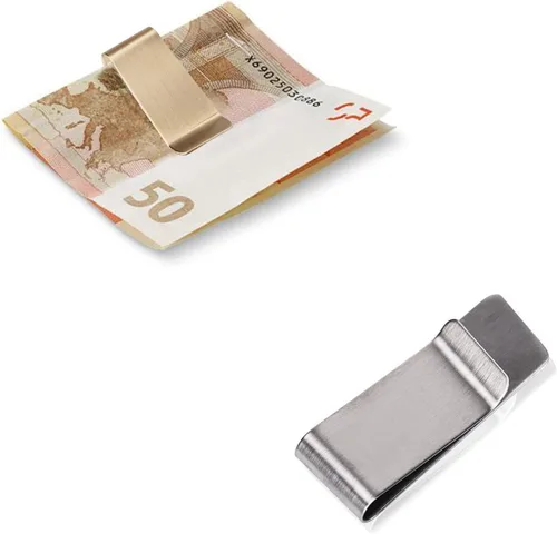 Vista 4 de WAFJAMF Billetera delgada para dinero con clip de dinero de acero inoxidable para hombre pequeño