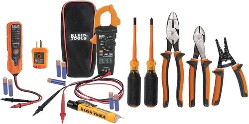 Vista 8 de Klein Tools Paquete de probador eléctrico con medidor de abrazadera, buscador de interruptores y más