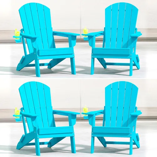 Vista 38 de HDPE Silla Adirondack plegable, Aruba