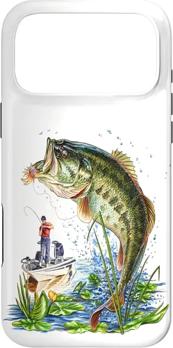 Vista 22 de Fishing Graphic Large Mouth Bass Fish - Fisherman Case for iPhone 17