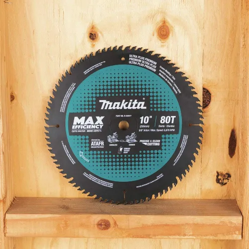 Vista 6 de Makita B-66977 Hoja de sierra ingletadora de máxima eficiencia con punta de carburo 80T de 10