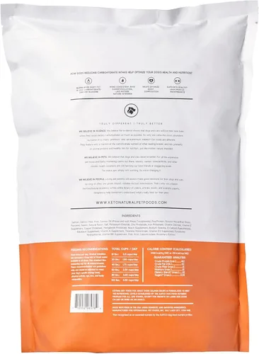 Vista 6 de Ketona Receta de salmón alimento seco para perros adultos, natural, bajo en carbohidratos (solo 5%), alto en proteínas (46%), sin granos