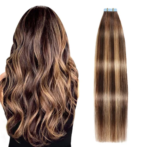 Vista 13 de SUYYA Extensiones de Cabello Humano Rizado Liso con Cinta, Color Negro Natural, Extensiones de Cabello con Cinta, Cabello Humano Rizado Liso, 12