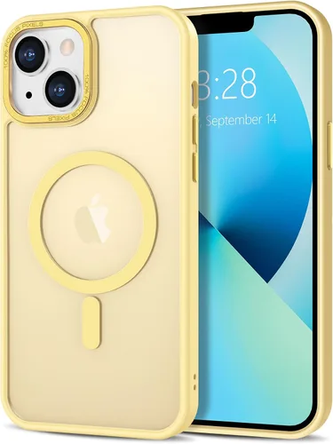 Vista 211 de Anuck - Funda magnética para iPhone 11 compatible con MagSafe, carcasa trasera mate translúcida dura, borde de TPU, delgada, resistente a impactos