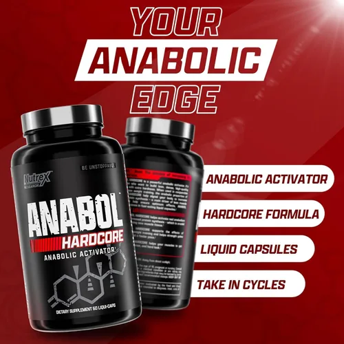 Vista 4 de Nutrex Research Anabol Hardcore Activador anabólico, constructor muscular y agente de endurecimiento, 60 pastillas