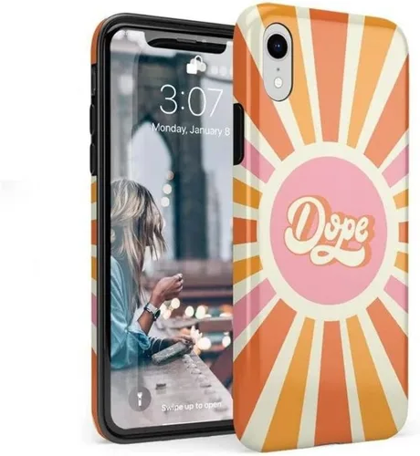 Vista 16 de Carcasa Casely para iPhone XR *Solo Buenas Vibraciones* Impresión de Festival Diseño Clásico Ultradelgado
