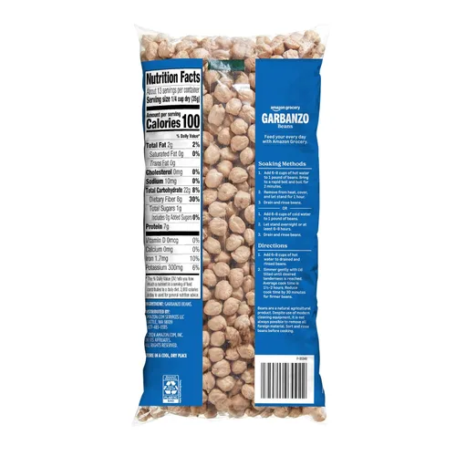 Vista 4 de Amazon Grocery, Frijoles de garbanzo, 16 onzas (anteriormente Amazon Fresh, el embalaje puede variar)
