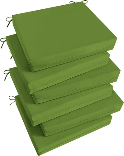 Vista 43 de Basic Beyond Juego de 4 cojines para sillas de exterior, cojines de exterior para muebles de patio, cojines resistentes al agua para sillas de patio