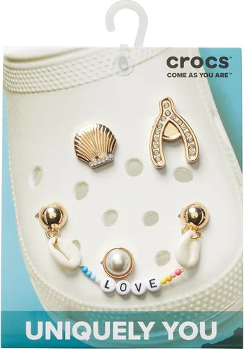Vista 3 de Crocs Jibbitz - Paquete de 5 dijes dorados para zapatos Jibbitz para Crocs Oro