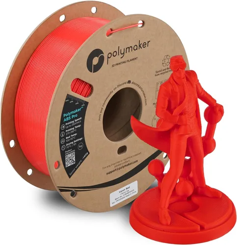 Vista 49 de Polymaker Filamento ABS Pro para impresora 3D de 0.069 pulgadas, color negro, ABS de grado de ingeniería de 2.2 lbs con alta resistencia al calor