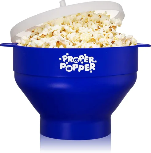 Vista 16 de The Original Proper Popper - Palomitas de maíz para microondas, máquina de palomitas de maíz, tazón plegable sin BPA y apto para lavavajillas